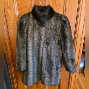Hillmoor Faux Fur High Neck Coat. Large